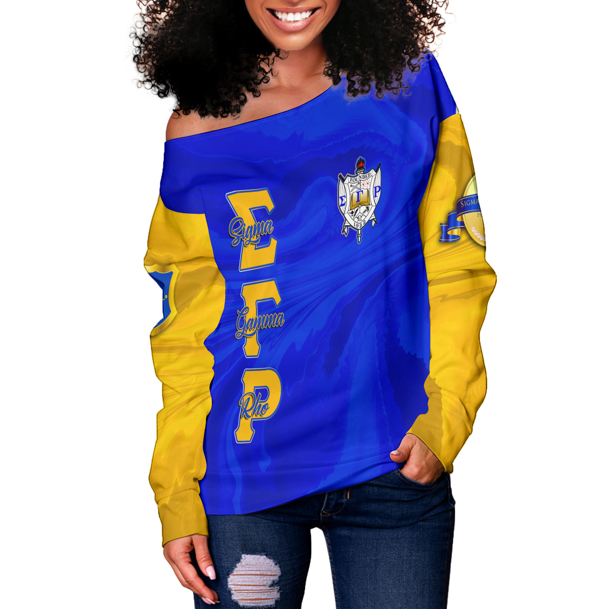 Sorority Sweatshirt Sigma Gamma Rho Girl Off Shoulder Sweatshirt Ori To The Closet 4129