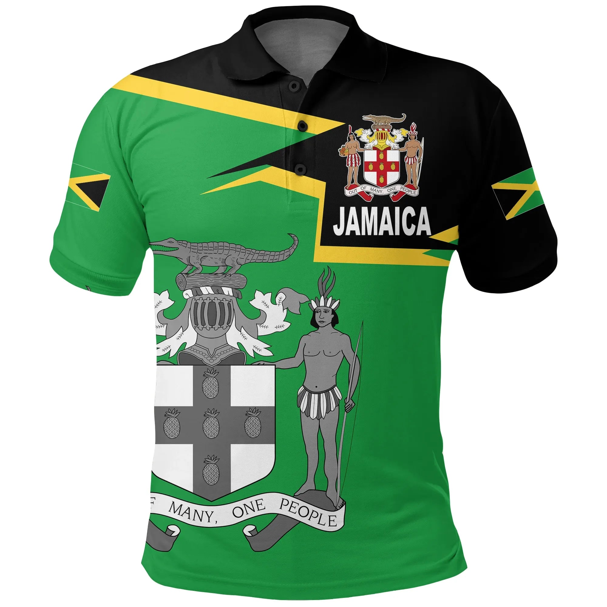 Afro-Jamaicans Polo Shirt Coat Of Arms - Merry Christmas LT15