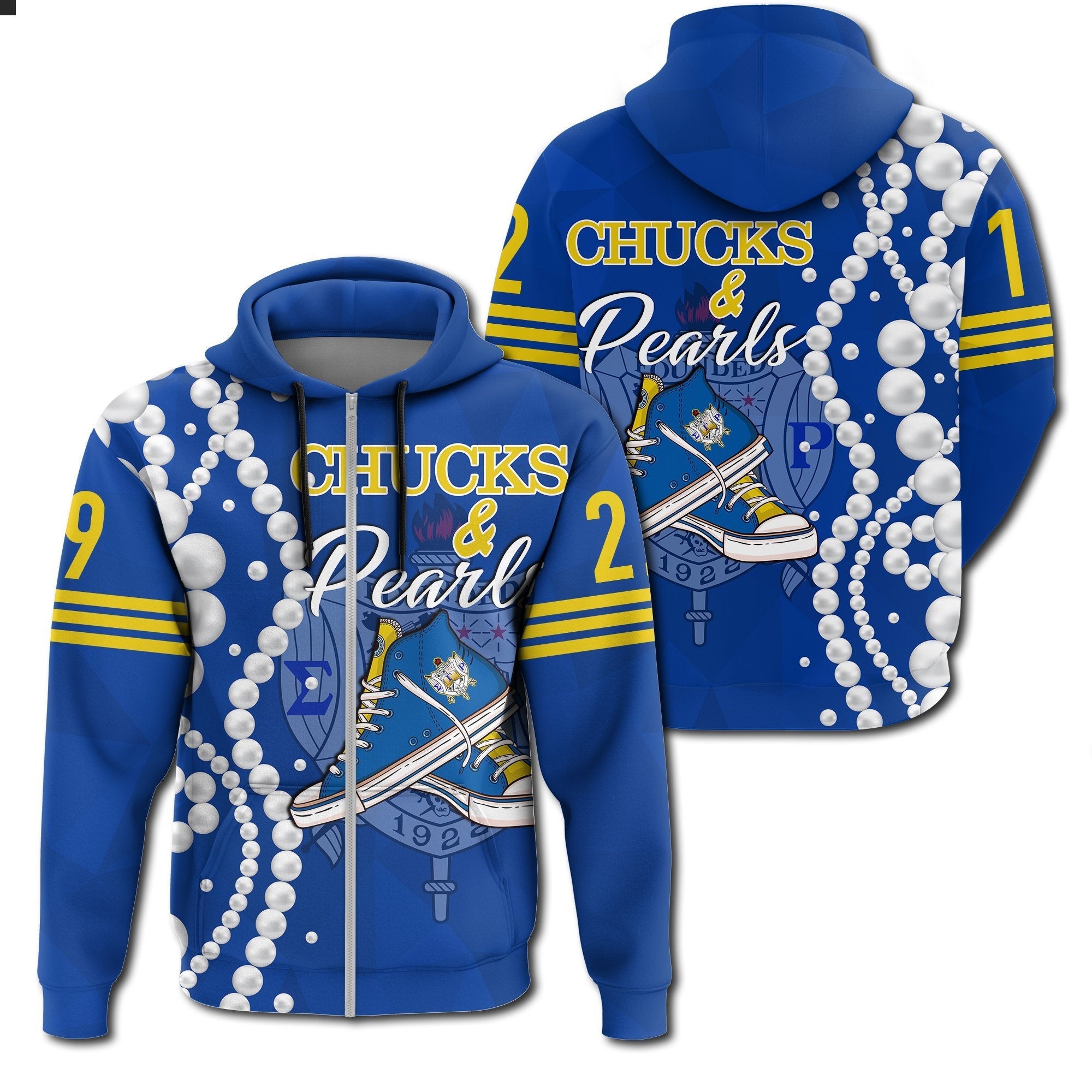 Sorority Hoodie - Sigma Gamma Rho Zip Hoodie Quarter Style main image 1