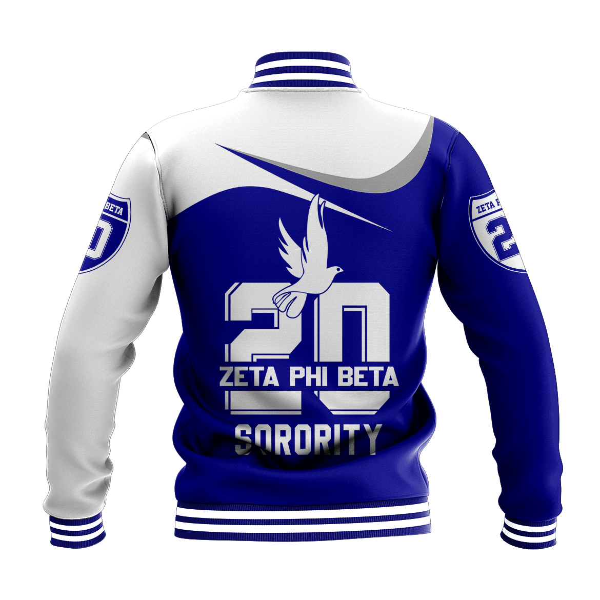 Sorority Jacket Zeta Phi Beta Curve Style Baseball Jacket To The Closet