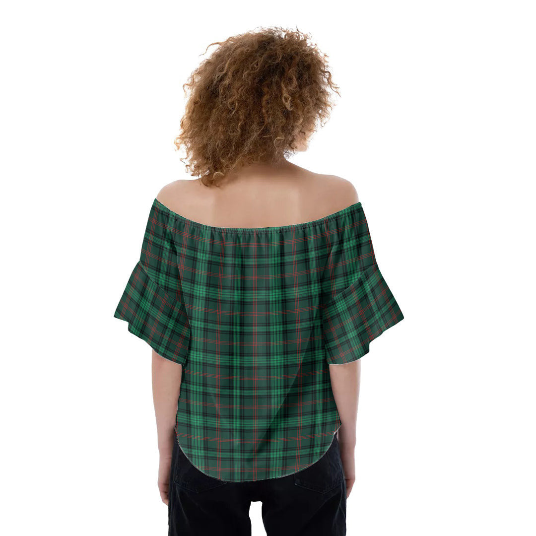 Ross Hunting Modern Tartan T-Shirt Half of Me - Cross Style