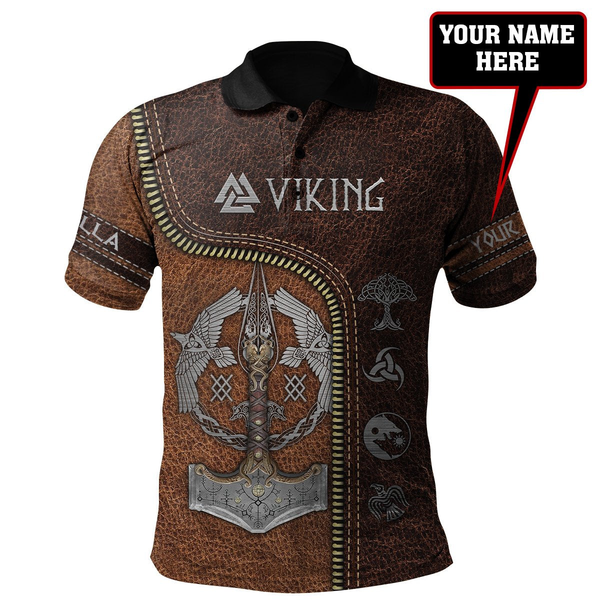 Cumming Modern Tartan Polo Shirt Viking Wolf