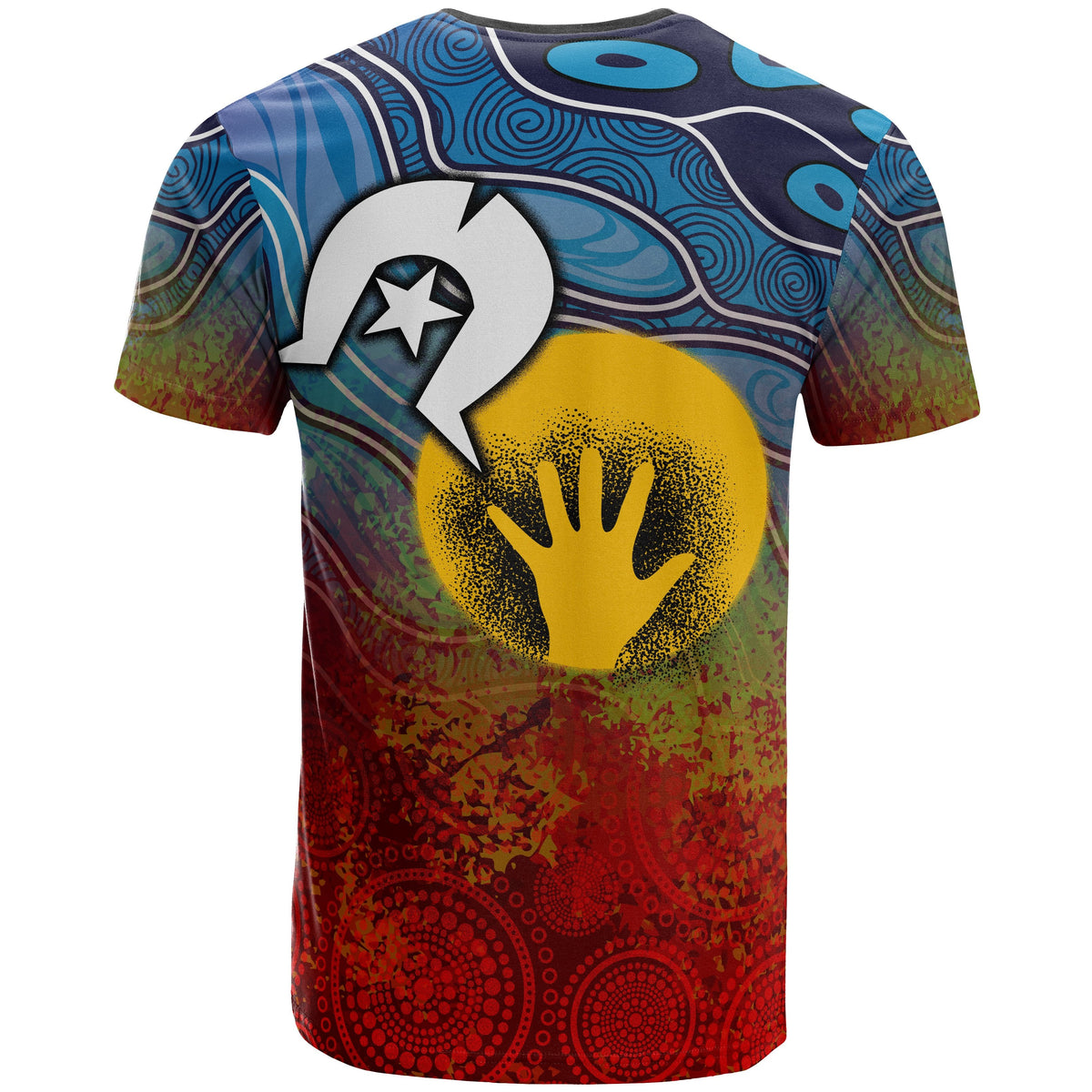 Torres Strait Islands Aboriginal TShirt - Flag with Aboriginal Patterns main image 1