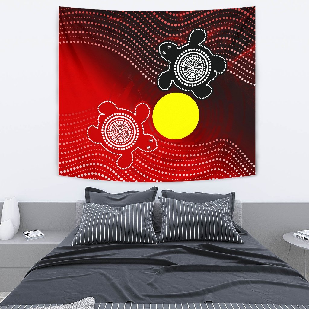 Aboriginal Tapestry - Indigenous Circle Dot Painting Style – To The Closet