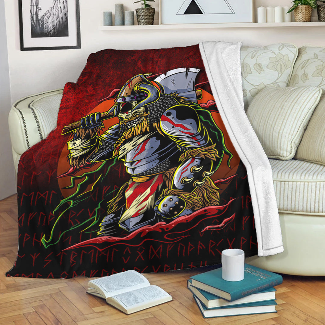 Viking Premium Blanket Samurai Viking Warrior Ronin Berserk Armor Axe ...