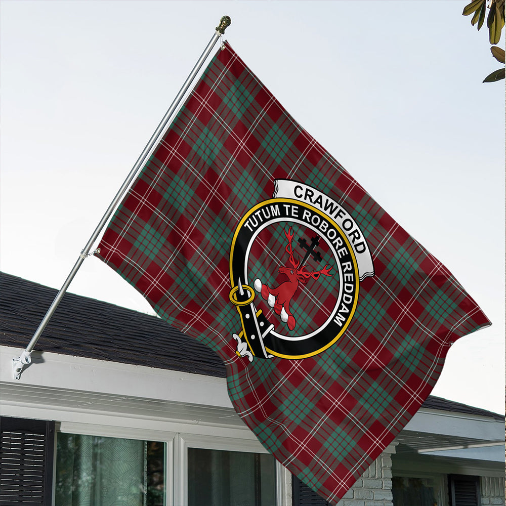 Nicolson Modern Tartan Crest Garden Flag