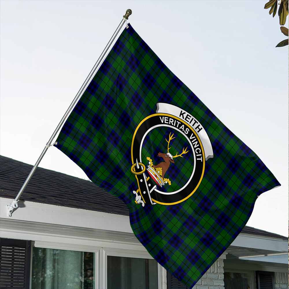 Logan Modern Tartan Crest House Flag