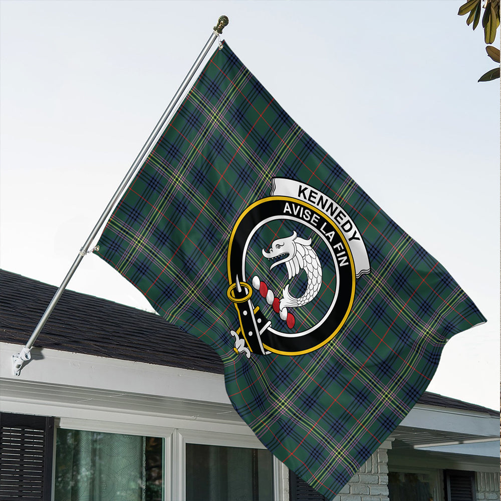 Kennedy Modern Tartan Crest Wall Hanging Banner