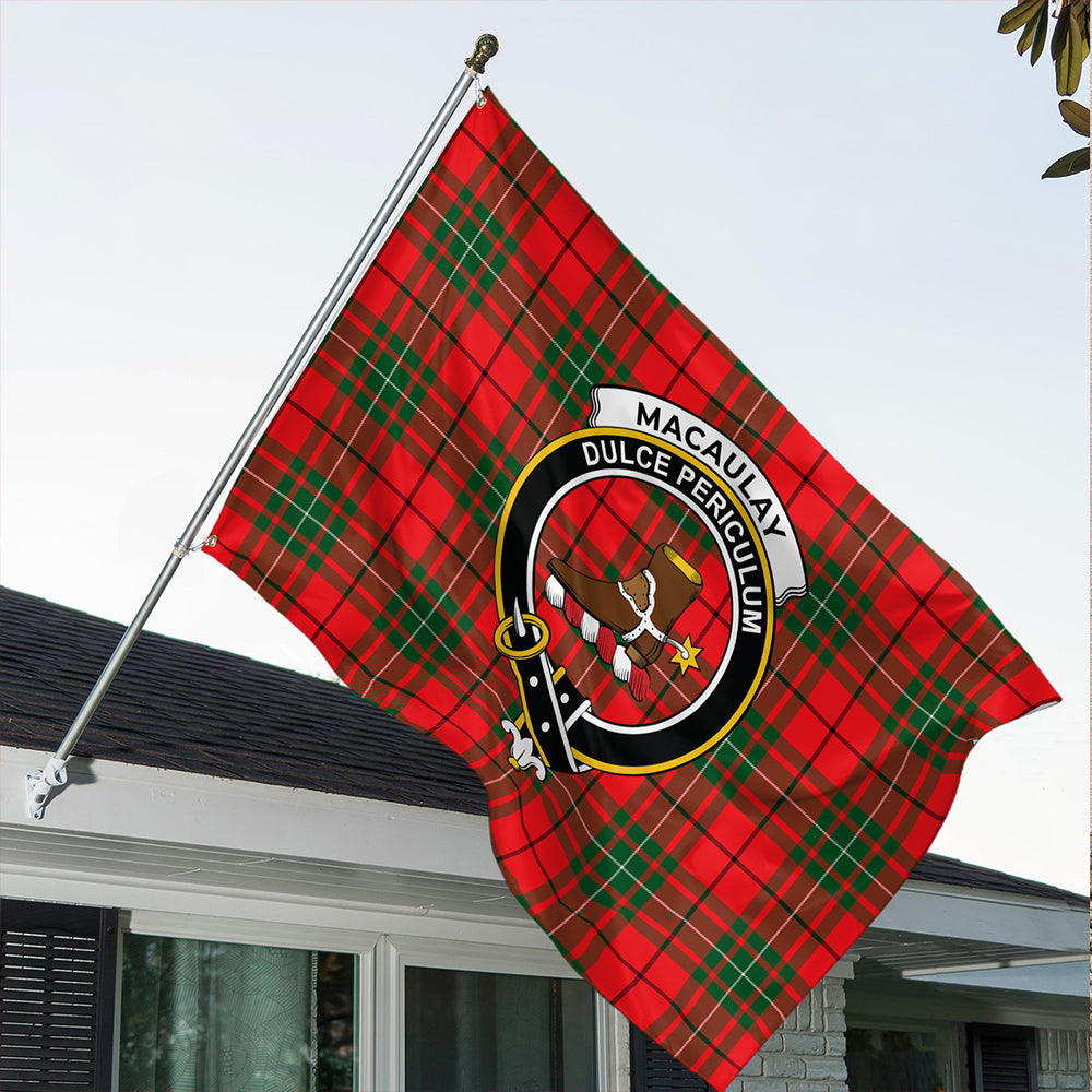 MacLeod of Raasay Tartan Classic Crest House Flag main image 1