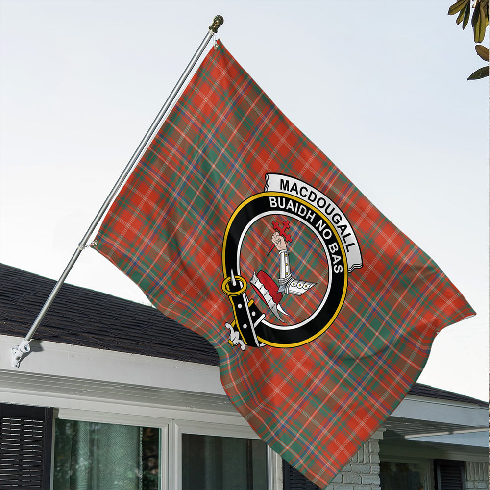 MacLachlan Modern Tartan Crest House Flag