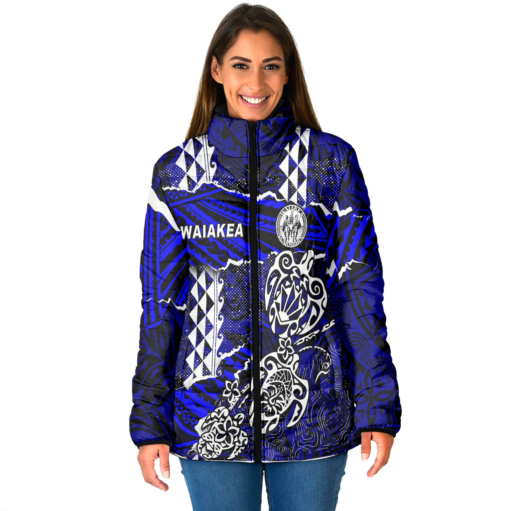Personalised Hawaii Waiakea High School Women Casual Shirt Polynesian Kakau Pattern LT14