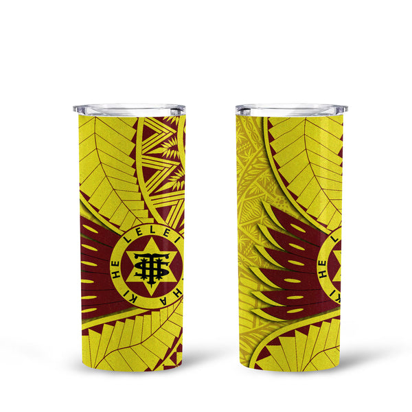 Tonga High School Tall Glitter Tumbler Tonga Golden Style