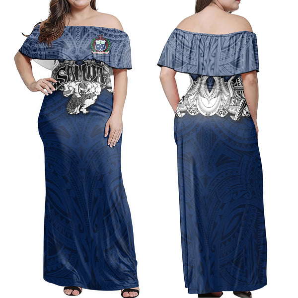 Samoa Warrior Off Shoulder Long Dress