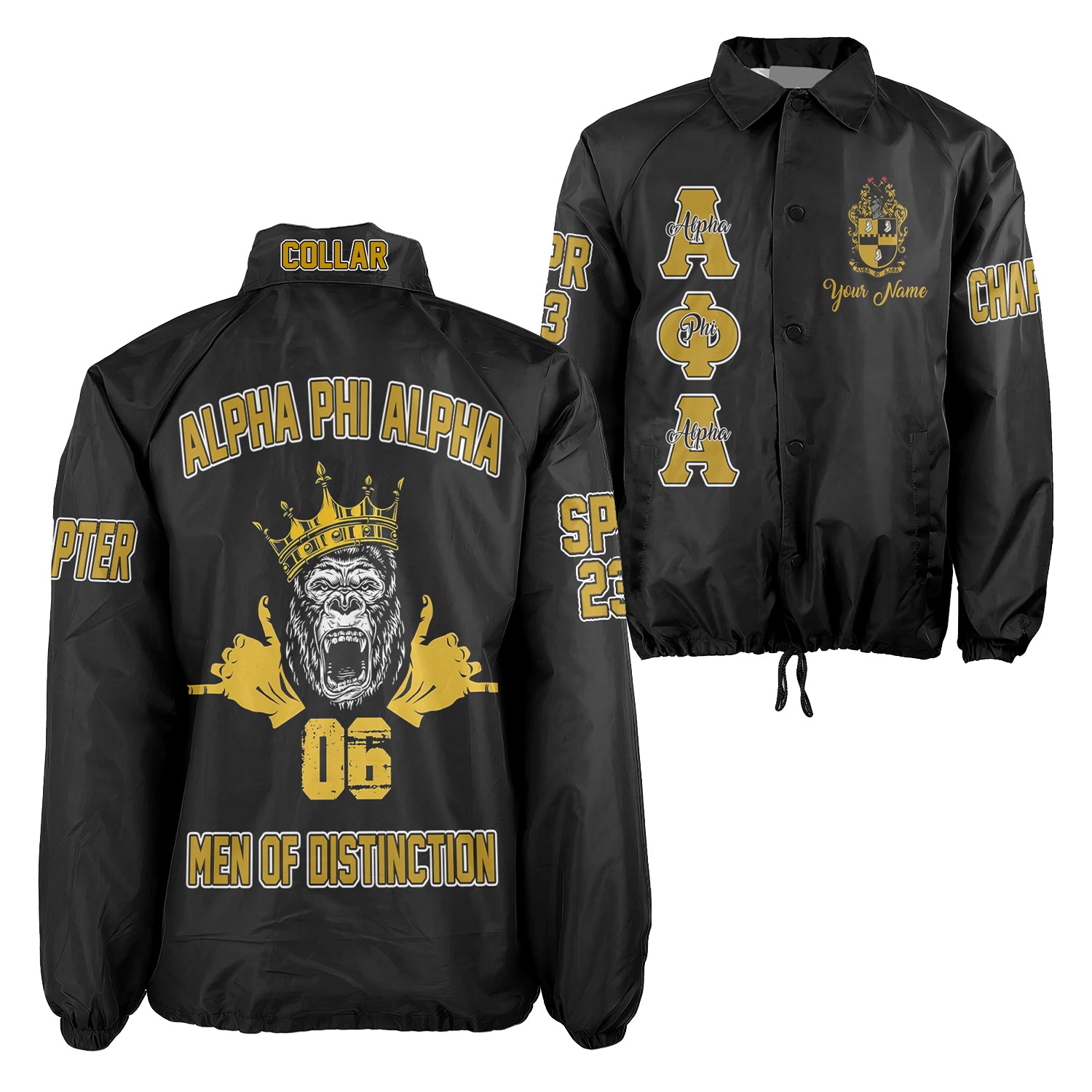 Custom Alpha Phi Alpha Crossing Jacket Print Original Style