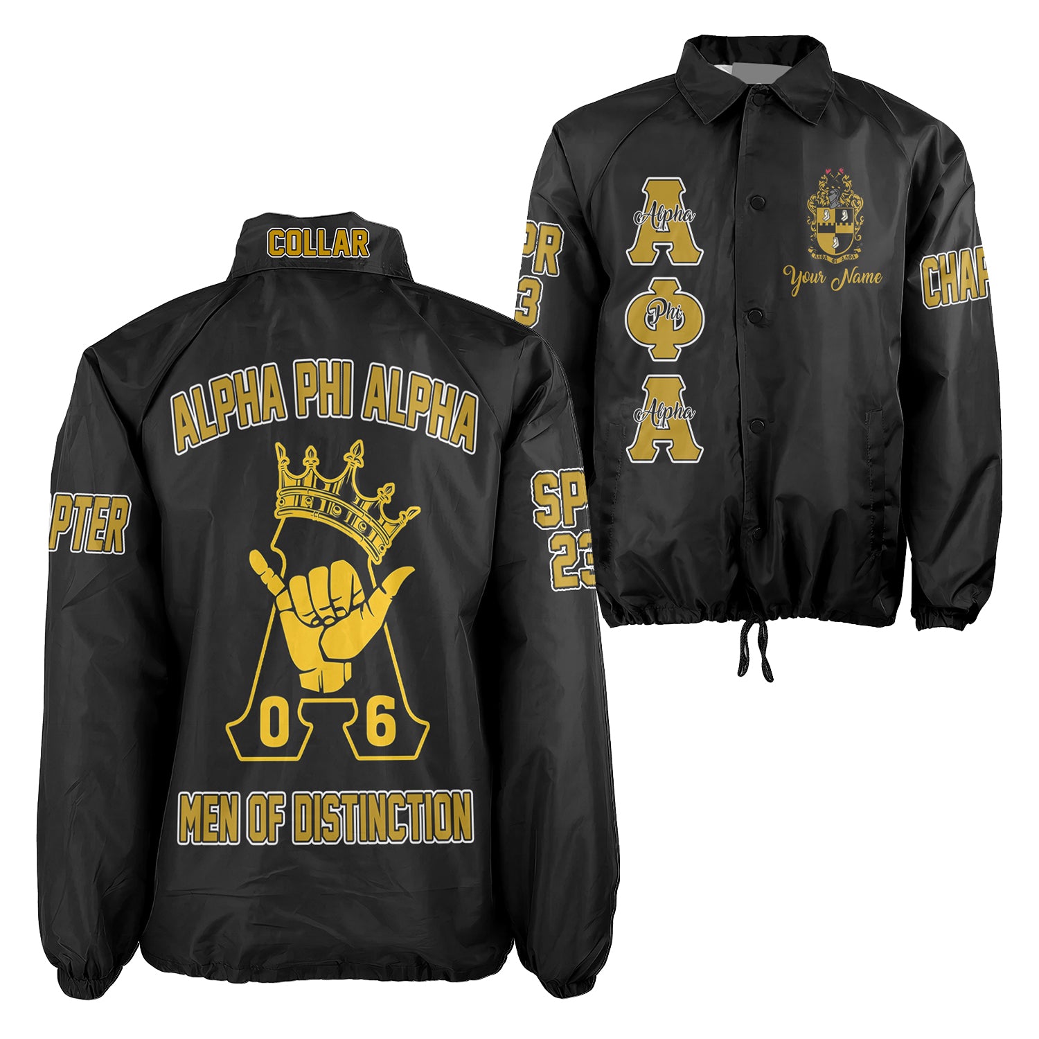 Custom Alpha Phi Alpha Crossing Jacket Print Original Style