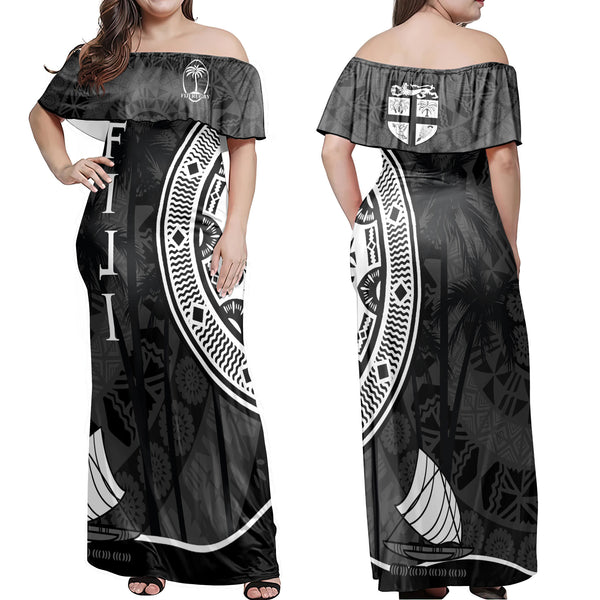 Fiji Rugby Off Shoulder Long Dress