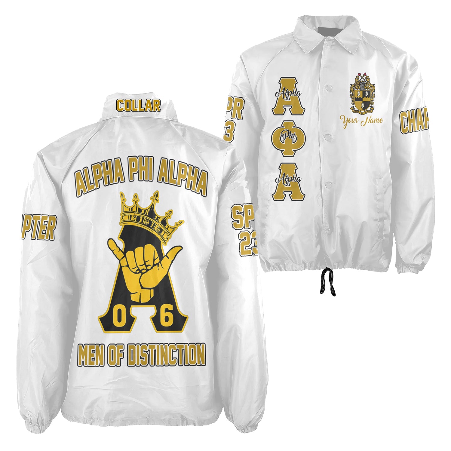 Custom Alpha Phi Alpha Crossing Jacket Print Original Style