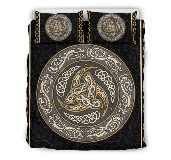 Viking Bedding Set Triskele Celtic Knot Rune Included