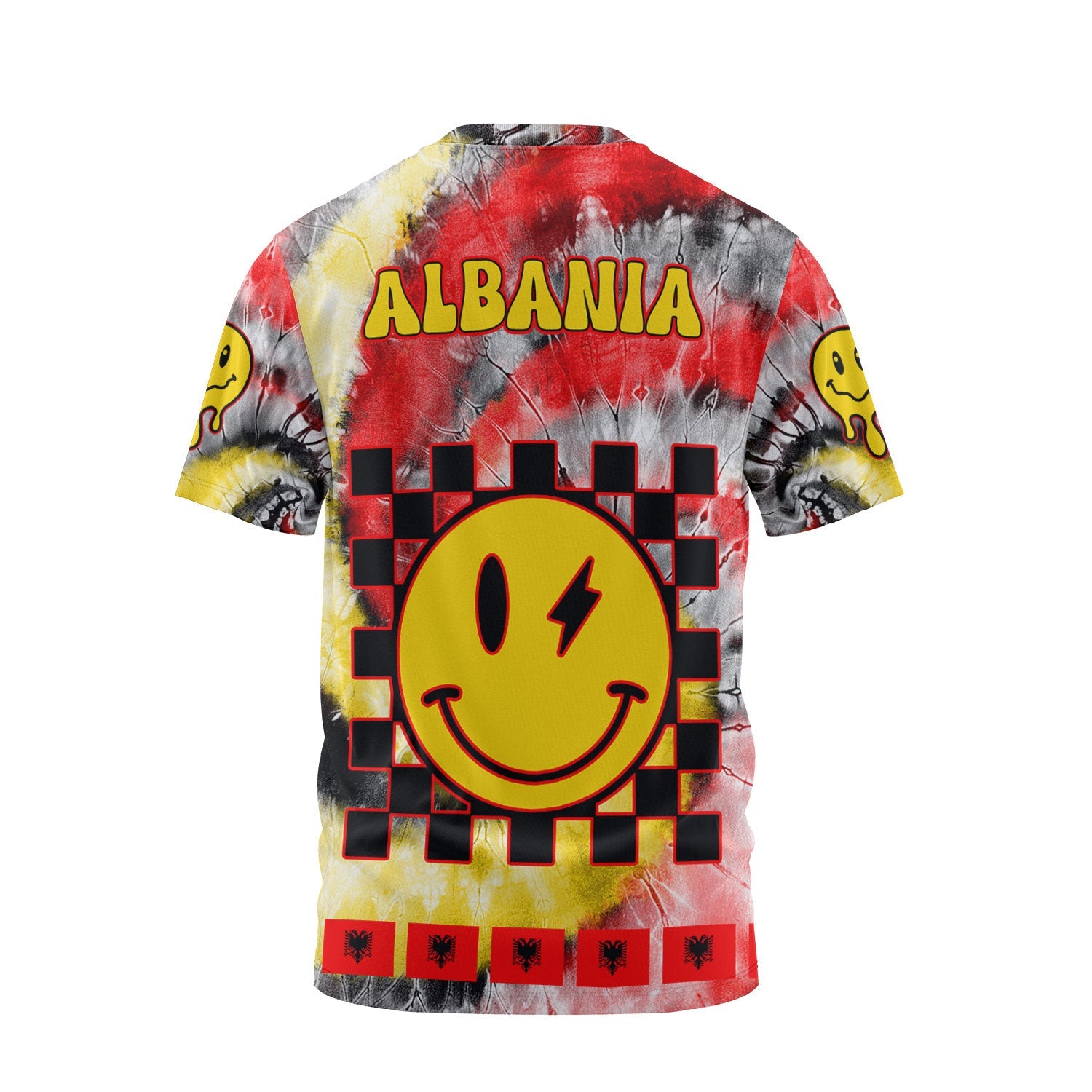 Albania T Shirt Custom Tie Dye Style 2