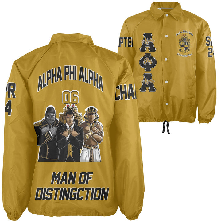 Personalized Alpha Phi Alpha Crossing Jackets Golden Ice Cold Brothers Style