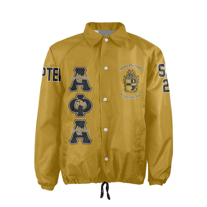 Personalized Alpha Phi Alpha Crossing Jackets Golden Ice Cold Brothers Style