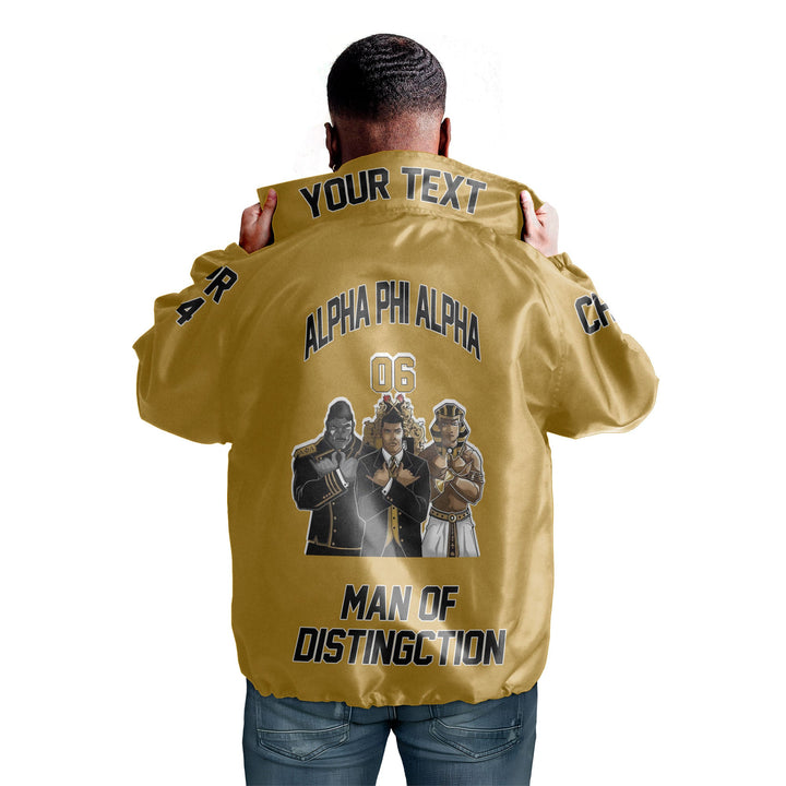 Personalized Alpha Phi Alpha Crossing Jackets Golden Ice Cold Brothers Style