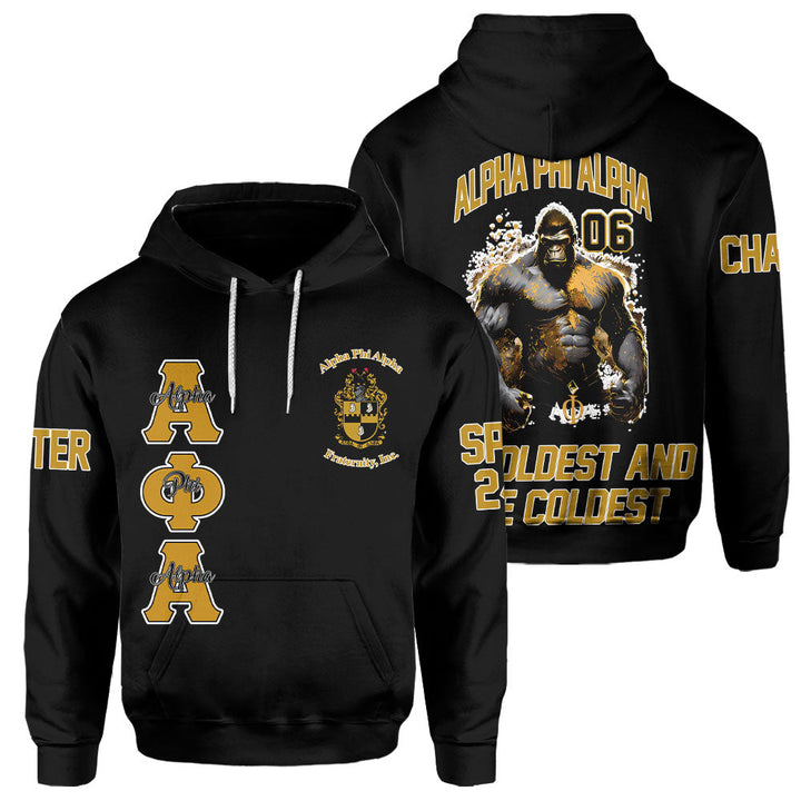 Personalized Alpha Phi Alpha Hoodies Black The Alphas Gorillas Style 2