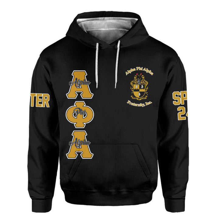 Personalized Alpha Phi Alpha Hoodies Black The Alphas Gorillas Style 2