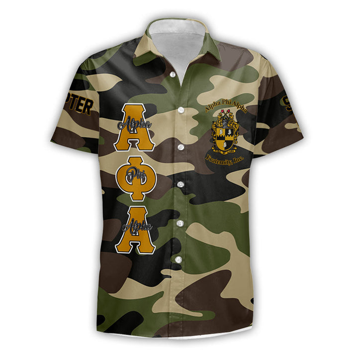 Personalized Alpha Phi Alpha Short Sleeves Shirts Camouflage The Alpha Pyramid 1906 Style