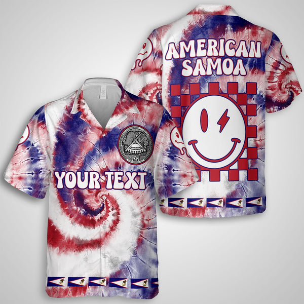 American Samoa Hawaiian Shirt Custom Tie Dye Style 1