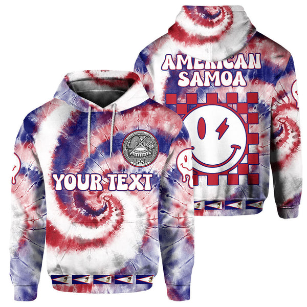 American Samoa Hoodie Custom Tie Dye Style 1