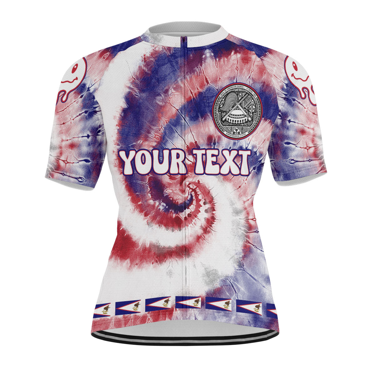 American Samoa Men Cycling Jersey Custom Tie Dye Style 1