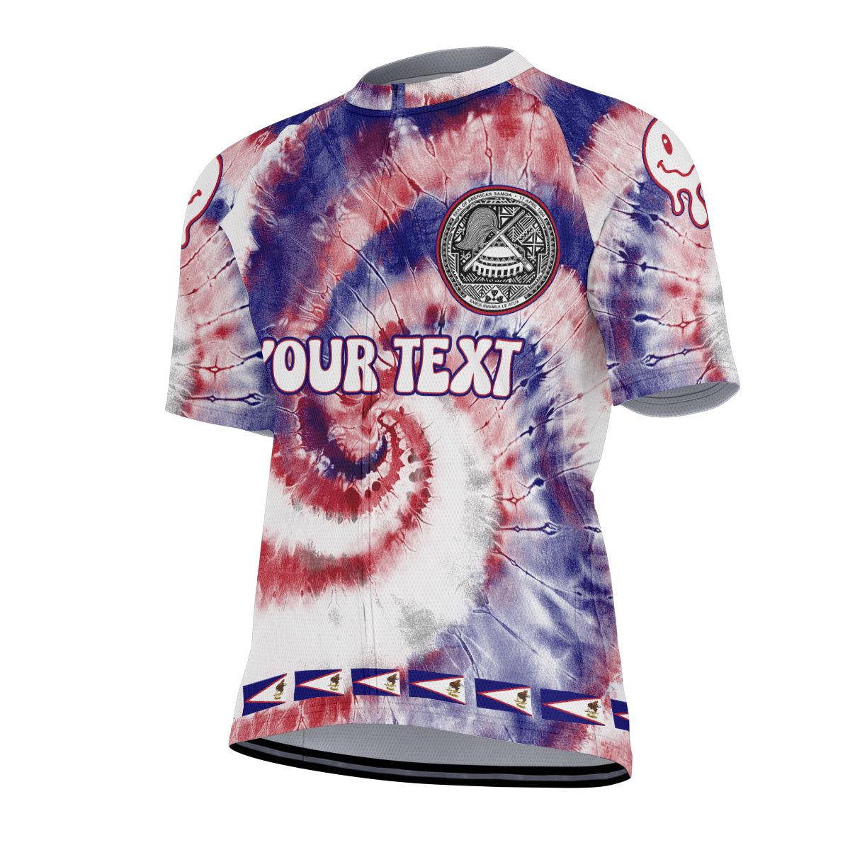 American Samoa Men Cycling Jersey Custom Tie Dye Style 2