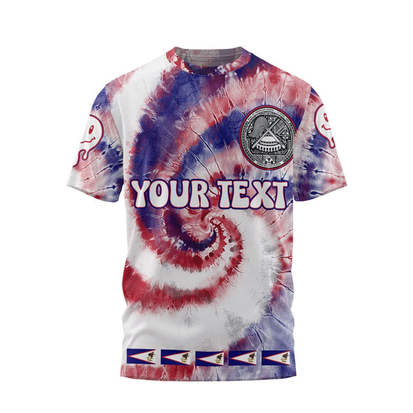 American Samoa T Shirt Custom Tie Dye Style 1