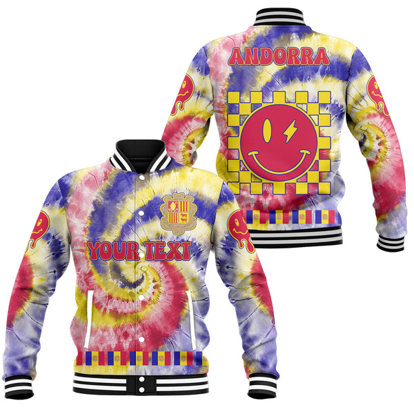 Andorra Baseball Jacket Custom Tie Dye Style 1