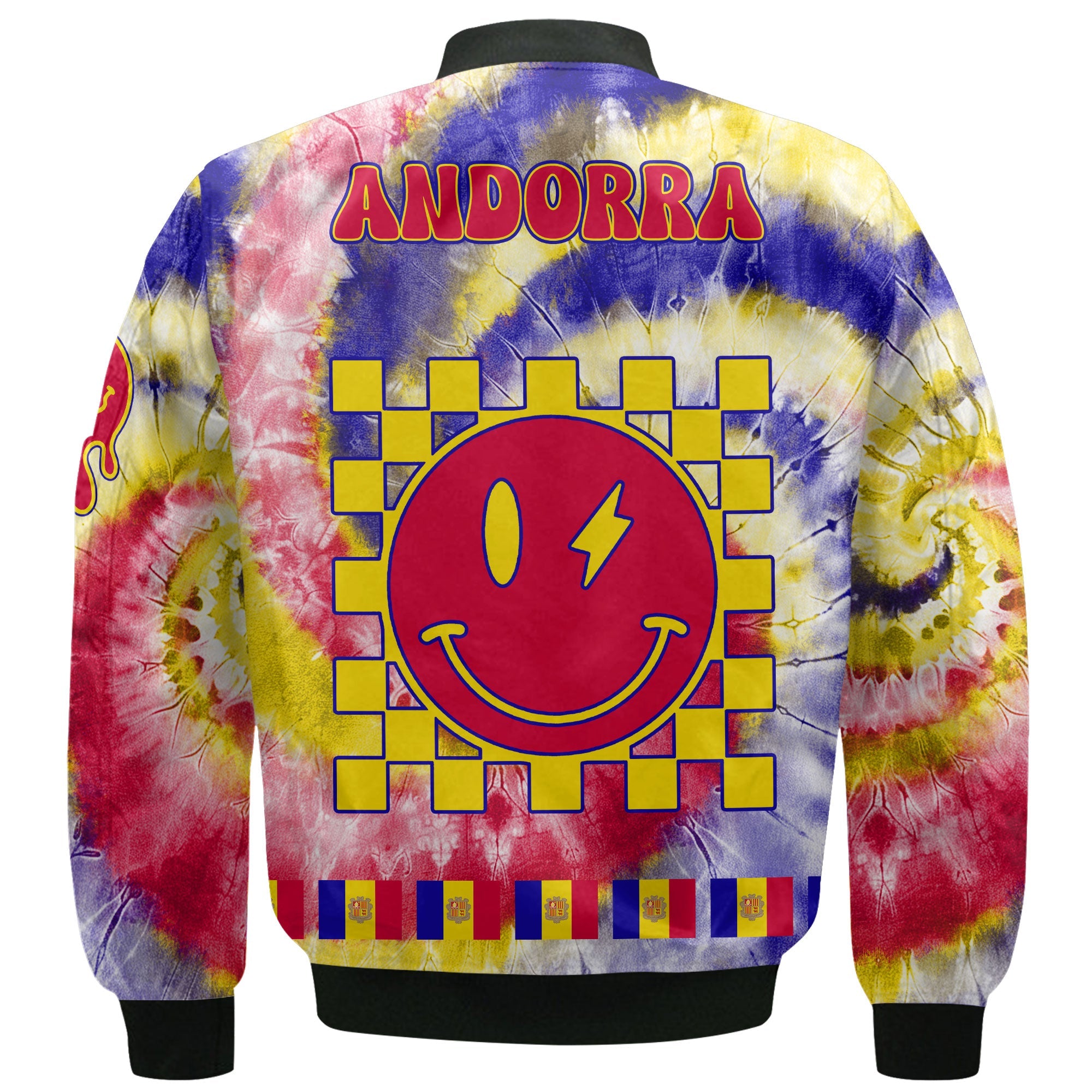 Andorra Bomber Jacket Custom Tie Dye Style 3