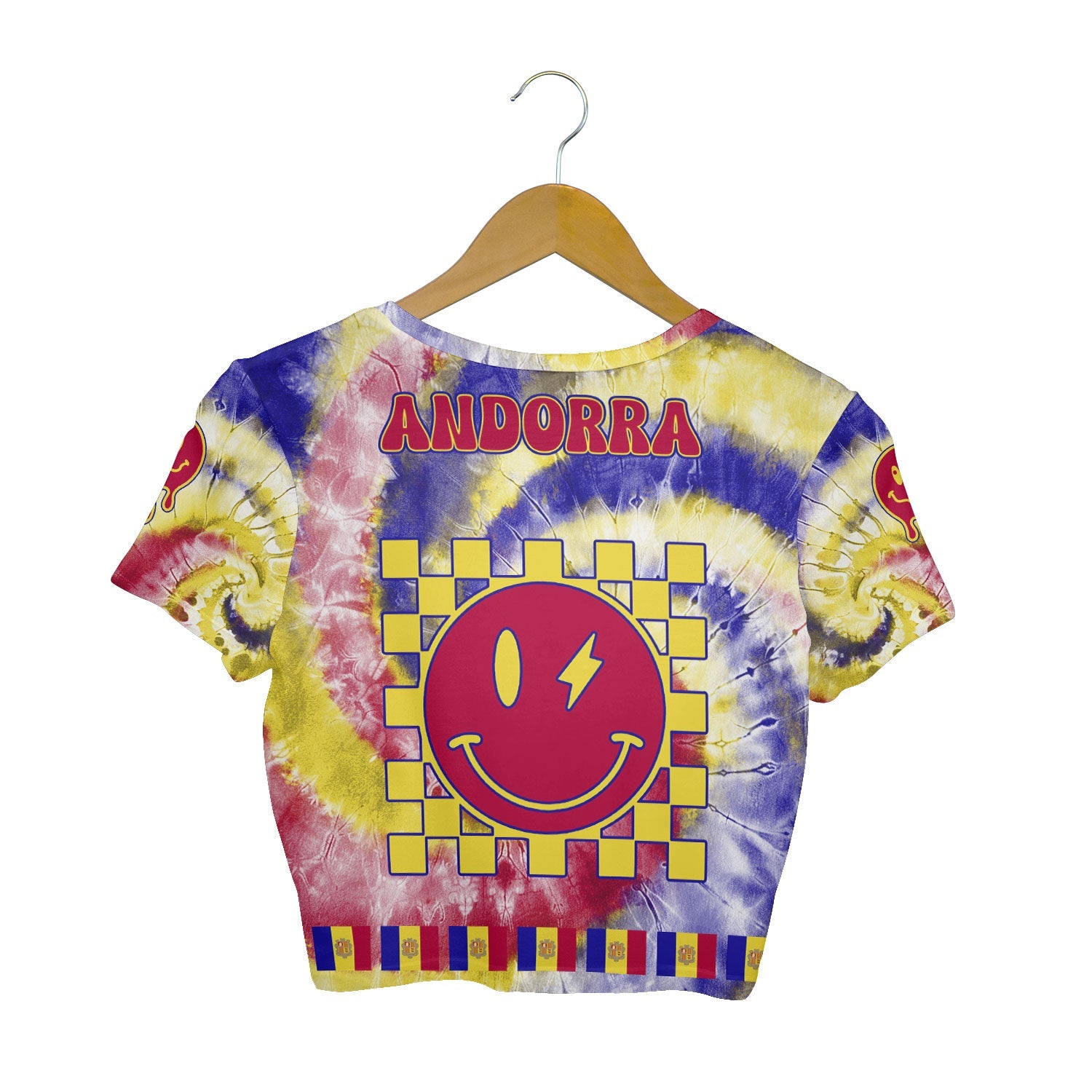 Andorra Croptop T Shirt Custom Tie Dye Style 2