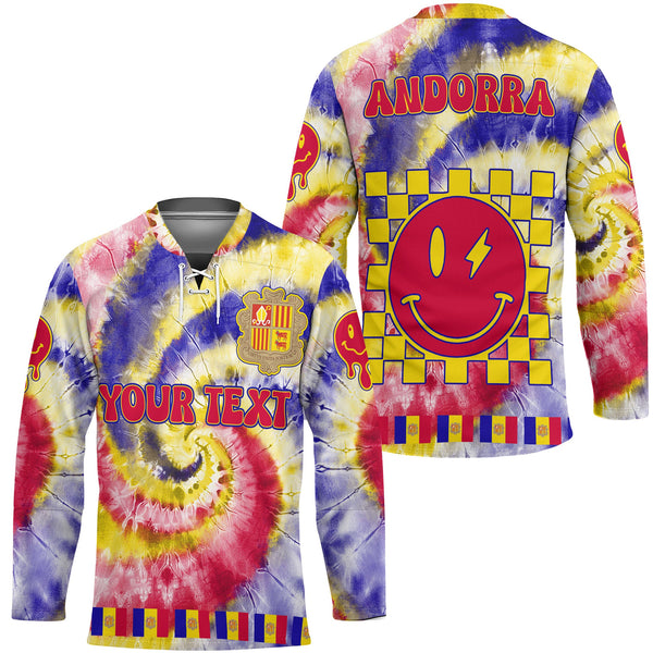 Andorra Hockey Jersey Custom Tie Dye Style 1