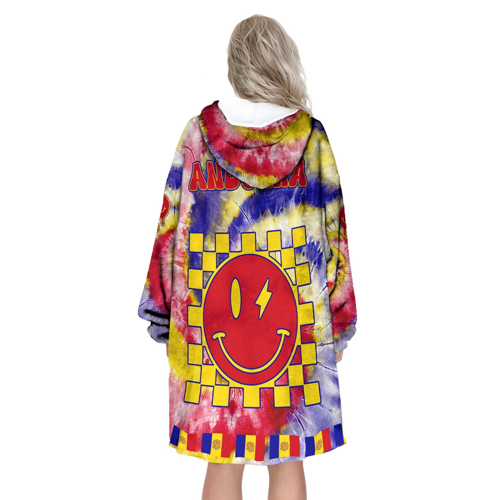 Andorra Hoodie Blanket Custom Tie Dye Style 3