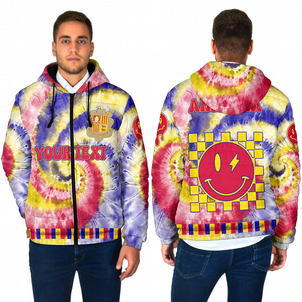 Andorra Men Hooded Padded Jacket Custom Tie Dye Style 1