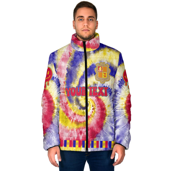 Andorra Men Padded Jacket Custom Tie Dye Style 1