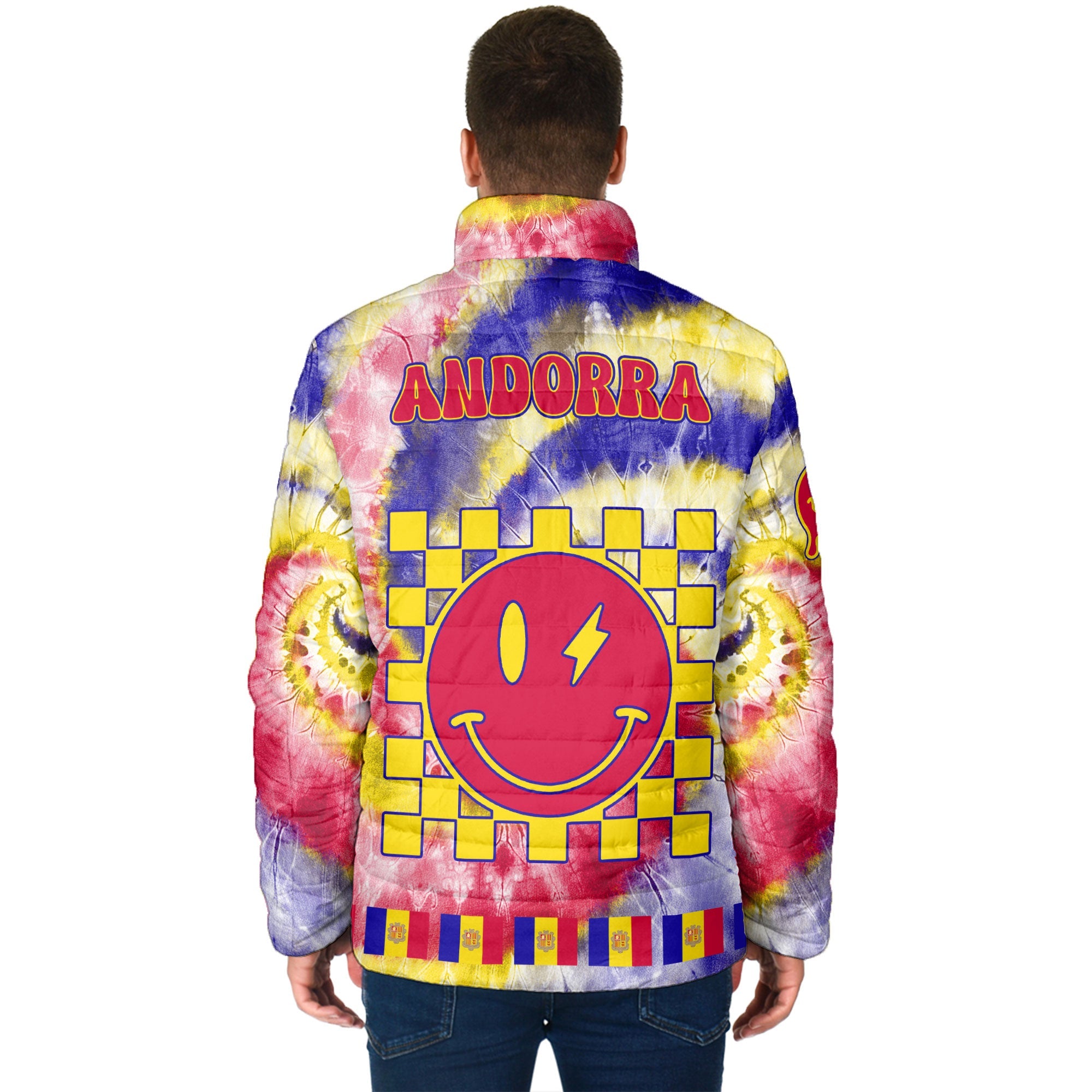 Andorra Men Padded Jacket Custom Tie Dye Style 2