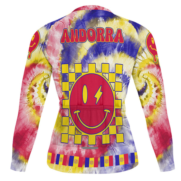 Andorra Raglan Men Cycling Jersey Long Sleeve Custom Tie Dye Style 1