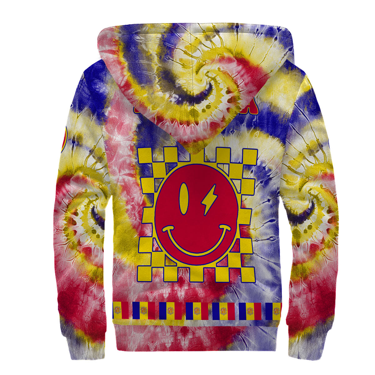 Andorra Sherpa Hoodie Custom Tie Dye Style 2