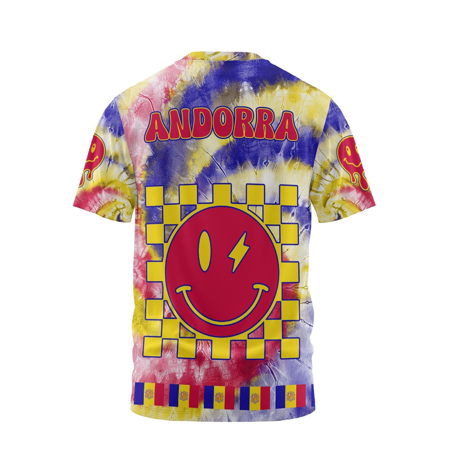 Andorra T Shirt Custom Tie Dye Style 2