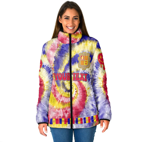 Andorra Women Padded Jacket Custom Tie Dye Style 1