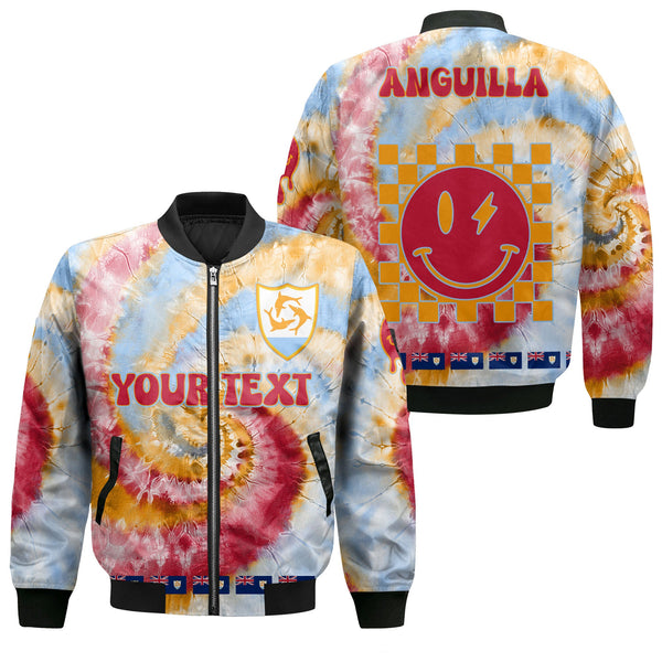 Anguilla Bomber Jacket Custom Tie Dye Style 1