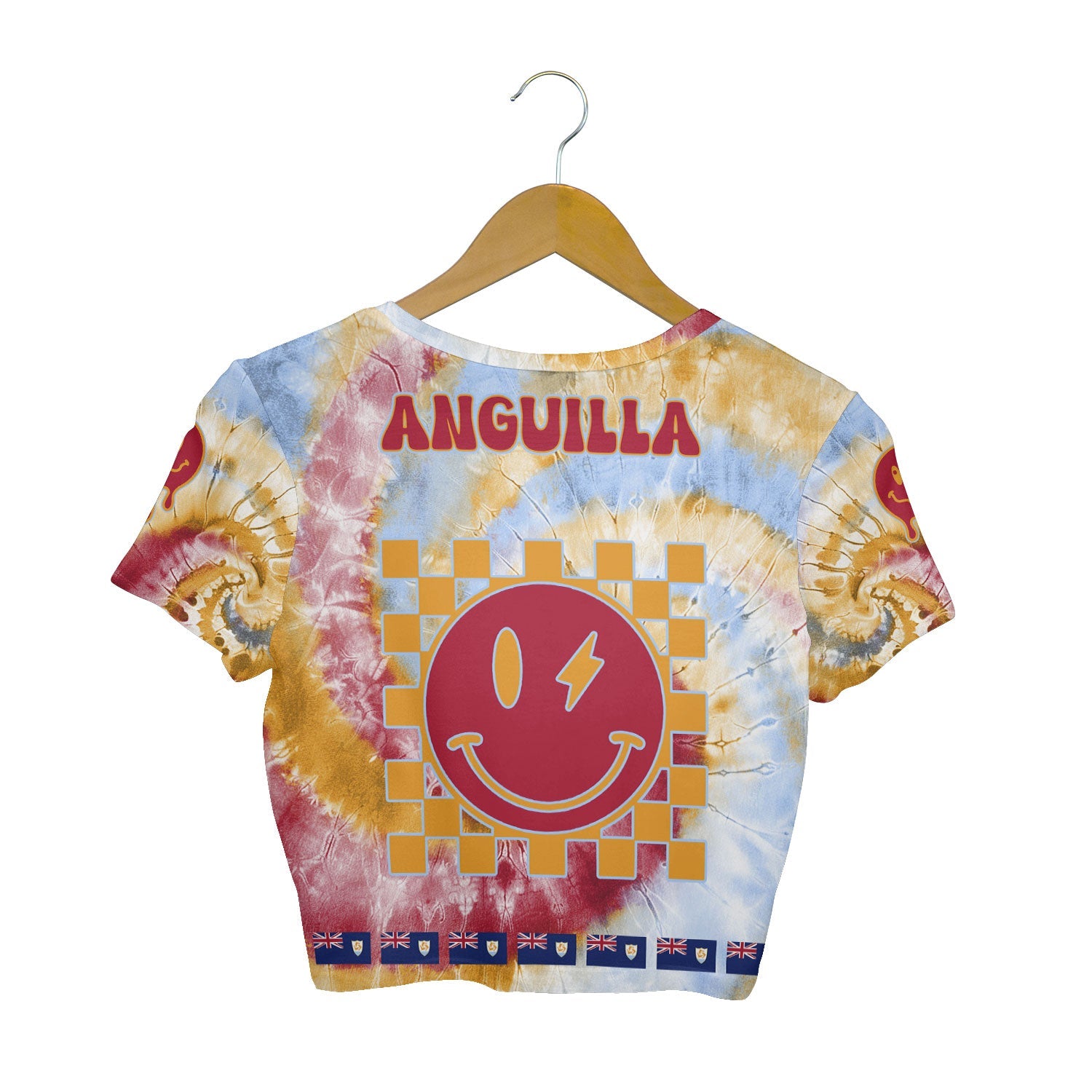 Anguilla Croptop T Shirt Custom Tie Dye Style 2