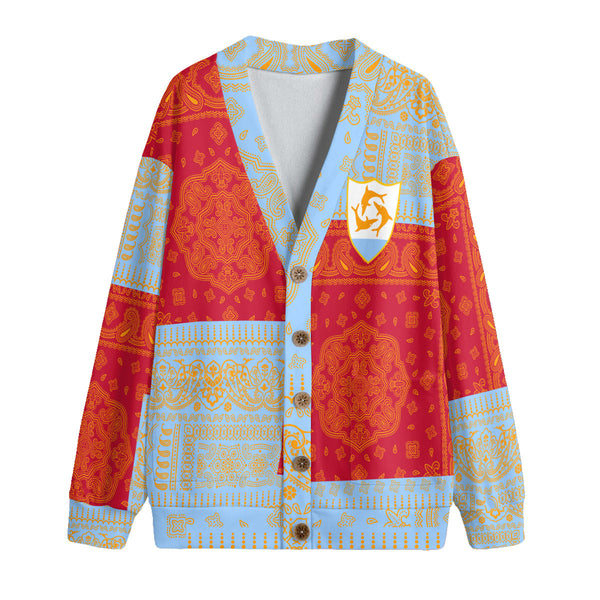 Anguilla Fleece Cardigan Flag And Paisley Basic Style 1