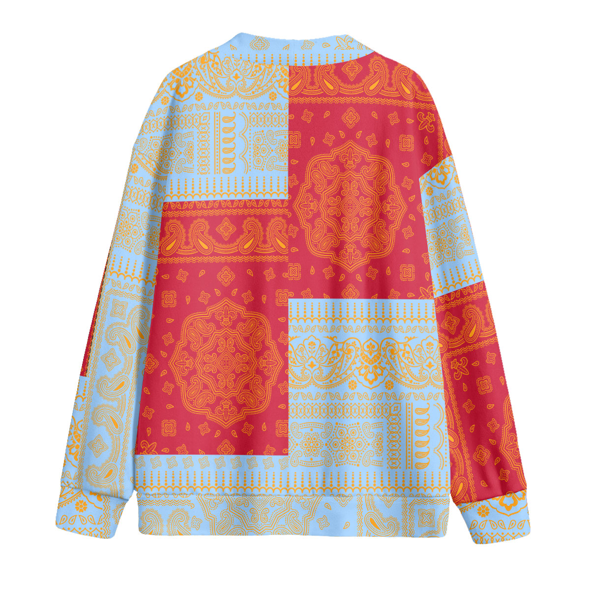 Anguilla Fleece Cardigan Flag And Paisley Basic Style 2